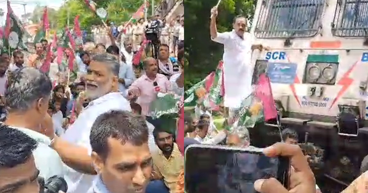  The train came on the railway track on which chanting