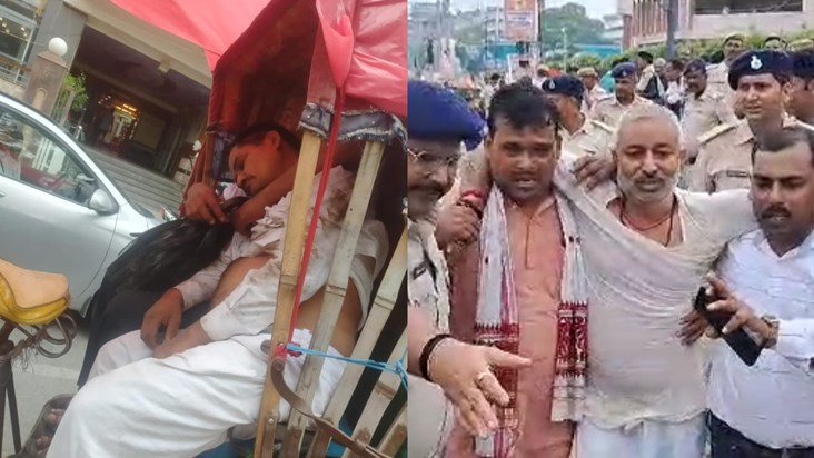 Big allegation of BJP, 'Worker died due to police beating' Big allegation of BJP, 'Worker died due to police beating'