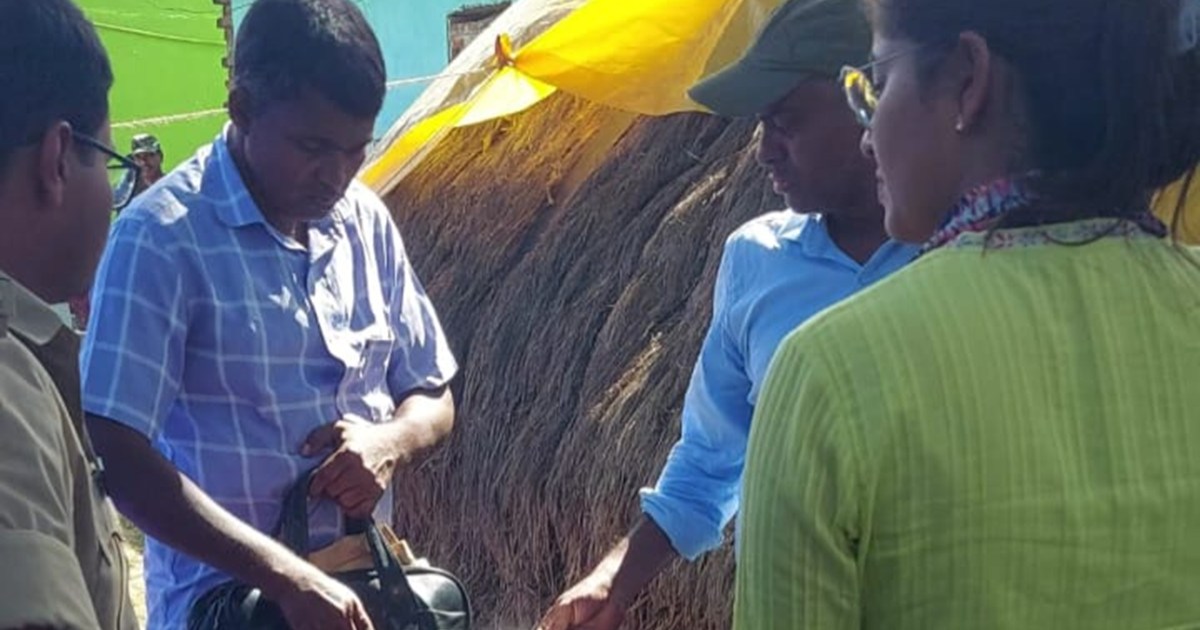 Explosion in a straw stack in Banka