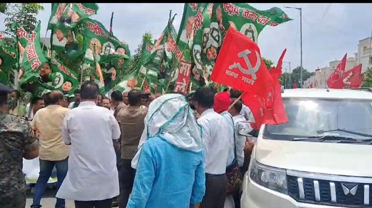 India Alliance leaders protest march across Bihar on law and India Alliance leaders protest march across Bihar on law and