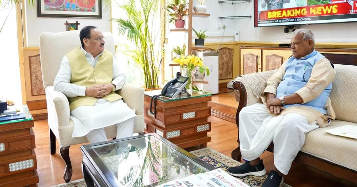 Jitan Ram Manjhi met the Union Tourism and Health Minister a