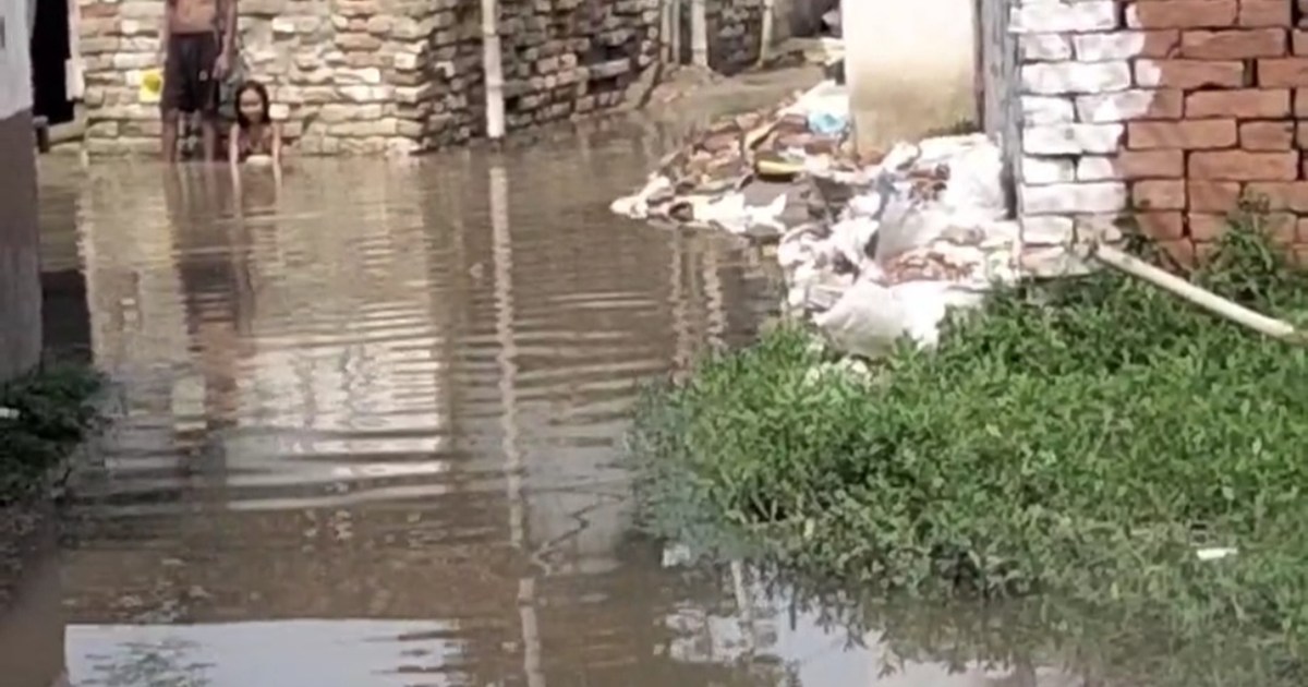 Waterlogging in Motihari Municipal Corporation area in the f