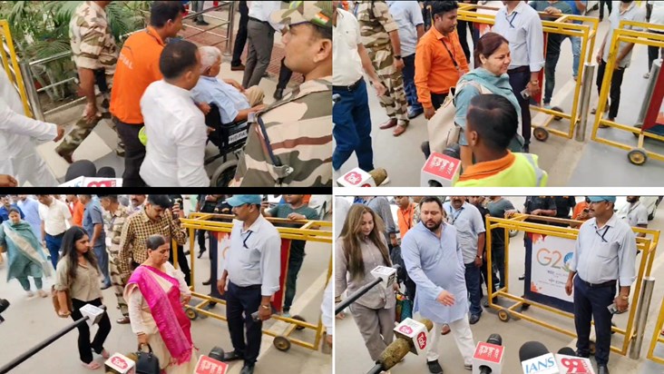 Lalu Prasad's family leaves Patna for Mumbai to attend Anant Lalu Prasad's family leaves Patna for Mumbai to attend Anant