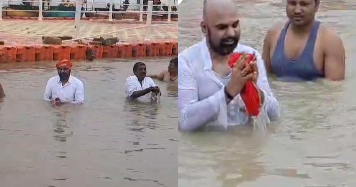 Deputy CM Samrat Choudhary offered his turban at the feet of