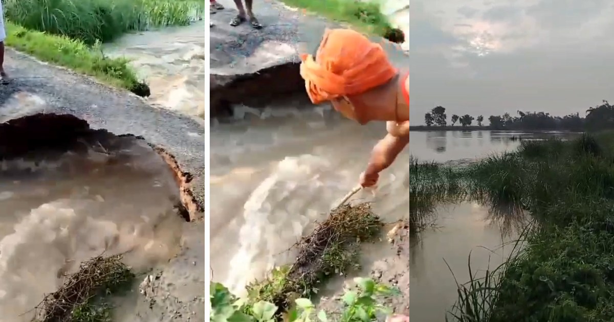 Problems increased as water level of Gandak rose, many roads