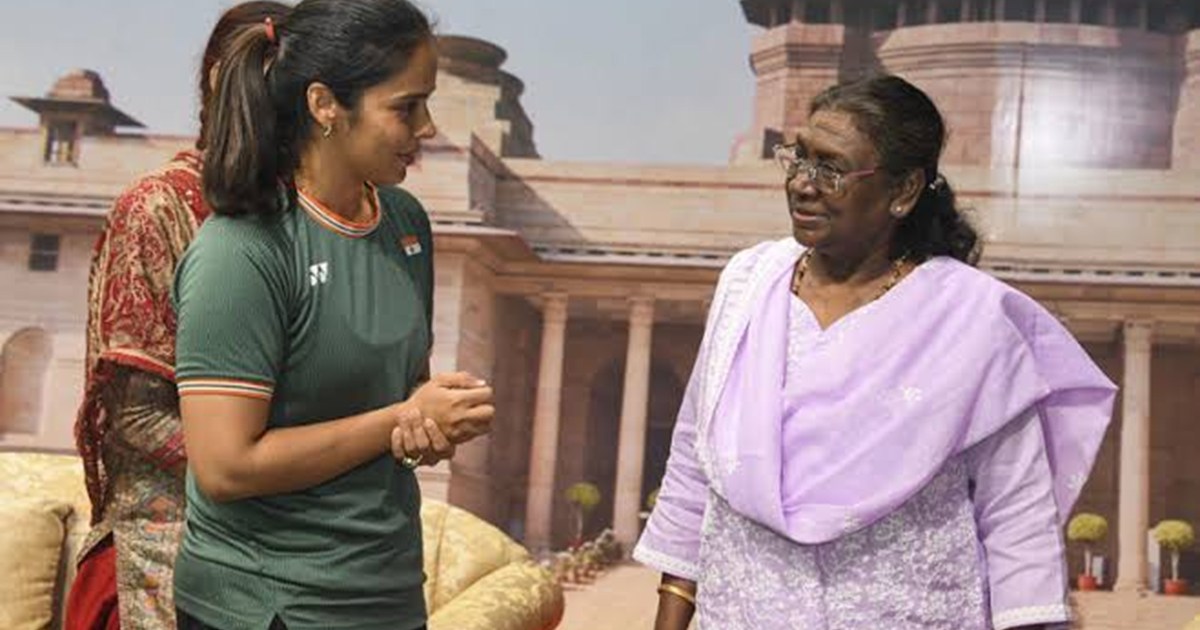 President vs Saina Nehwal on Badminton Court 