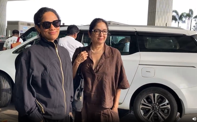 Stylish Look mein Neena Gupta ko apni beti Masaba Gupta ke s Stylish Look mein Neena Gupta ko apni beti Masaba Gupta ke s