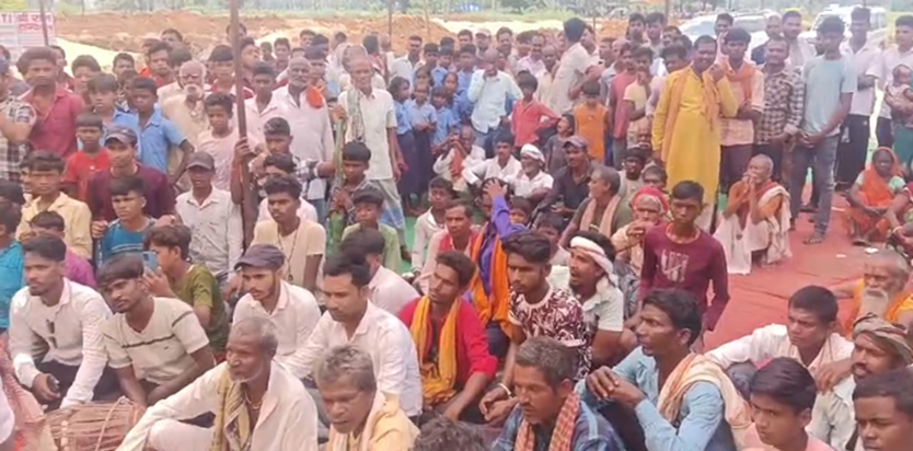 Panchayat sarkar bhavan nirman ko rokne ke liye RJD vidhayak Panchayat sarkar bhavan nirman ko rokne ke liye RJD vidhayak