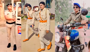Bihar Police Reels, South ke hero wala look rakhele, yaar hamar... gaane par sipahi ka reels viral, mahila sub inspector ne bhi diya takkar... VIDEO Viral...