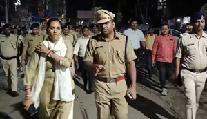 Jahanabad DM-SP ne flag march nikaal asaamajik tatvon ko di sanketik chetavani.