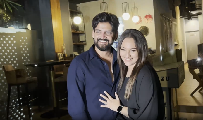 Casual Outfit mein Spot hue Sonakshi Sinha aur Zaheer Iqbal 