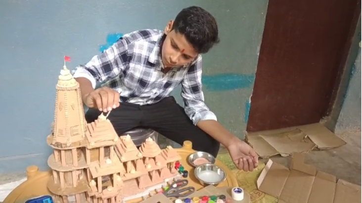 Bihar ka 7 saal ka chhatra ne banaya Ram Mandir ka model, PM