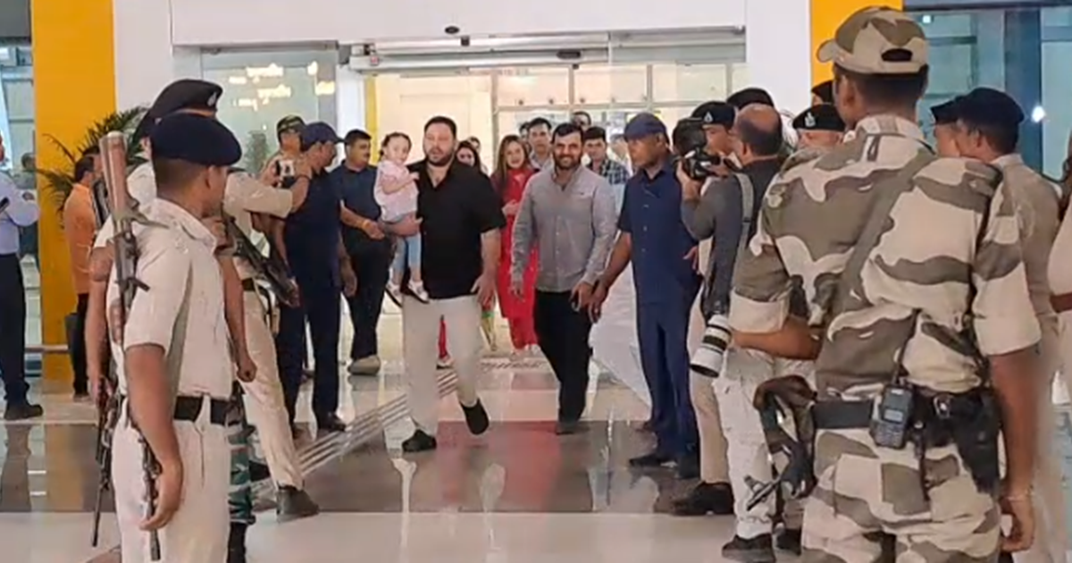 Tejaswi Yadav ki patni Rajshri pehli bar beta Iraj ko lekar 