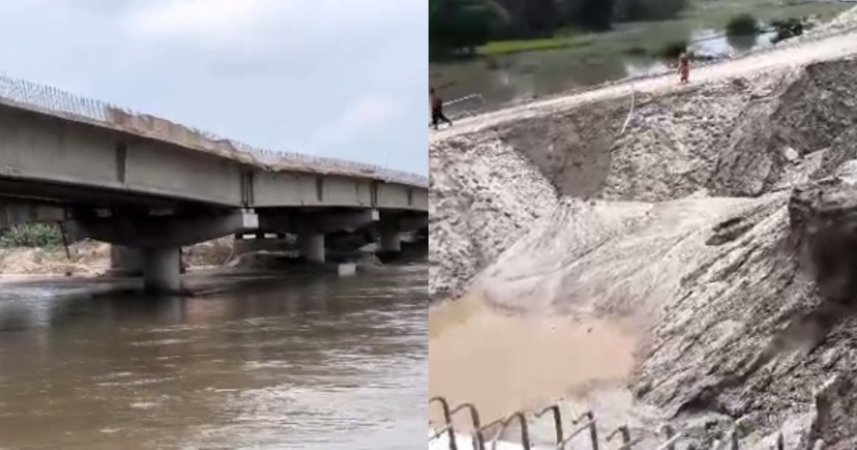 The foundation of the new bridge sank again, a major acciden