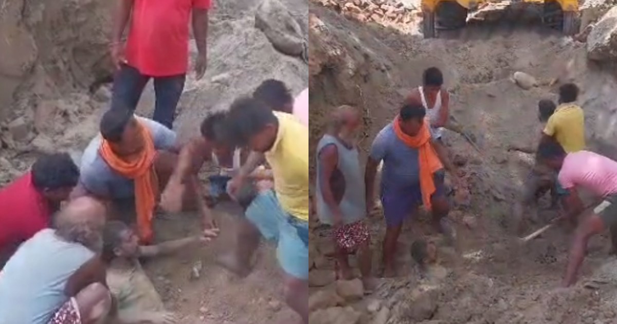 Major accident near Nirmali railway station, soil caved in d