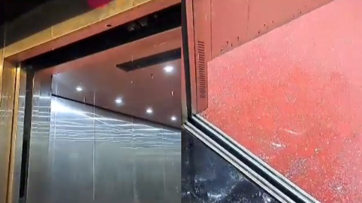 It started raining inside the lift installed in the hospital It started raining inside the lift installed in the hospital