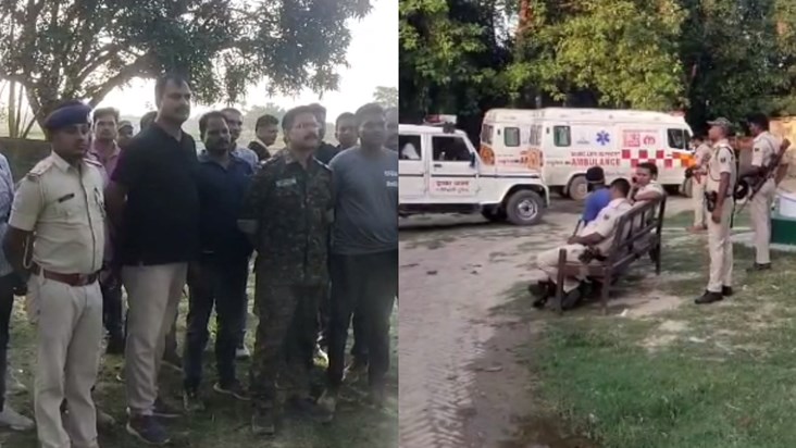 Police encounter with dacoits, 2 killed, pistol with live bo