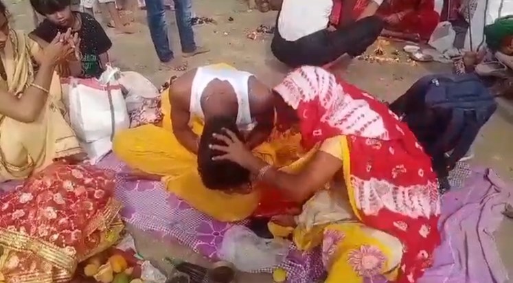The game of exorcising ghosts continued on various ghats on The game of exorcising ghosts continued on various ghats on