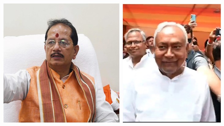 DY.CM Vijay Sinha has denied making Bihar CM Nitish Kumar a DY.CM Vijay Sinha has denied making Bihar CM Nitish Kumar a
