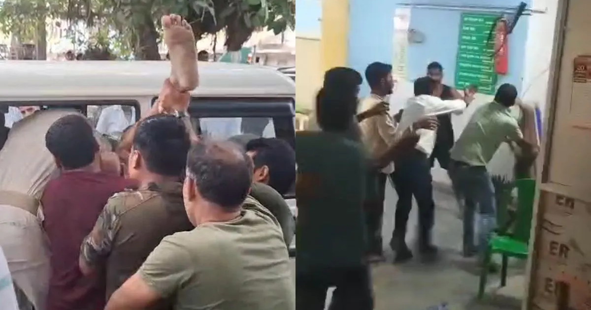 hajipur viral video : nashediyon ne jamakar hospital me kiya