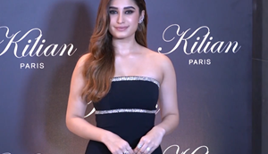 Rasha Thadani reached the event wearing a Black Off Shoulder Dress, people got excited seeing her glamorous look...