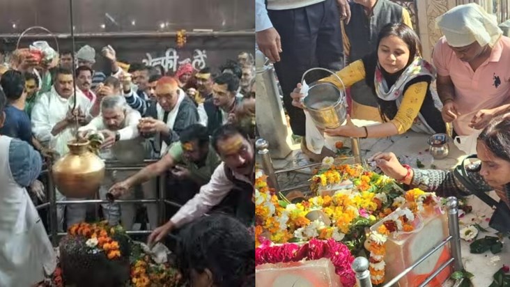 Huge crowd of devotees gathered in Shiva temples on Mahashiv