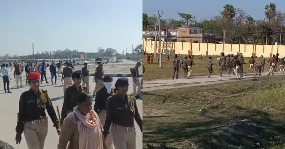 Huge ruckus between Police and Public in Muzaffarpur, Bihar,