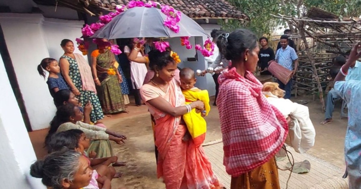 An innocent girl was married off to a puppy with much fanfar