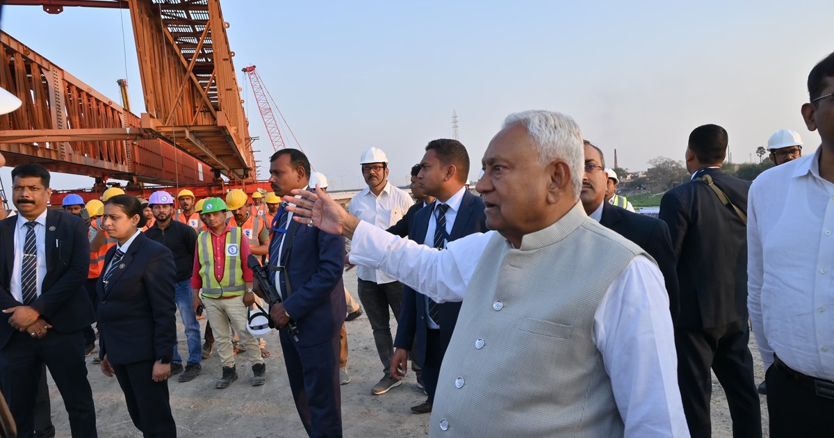 CM Nitish inspected the construction of JP Ganga Path from K