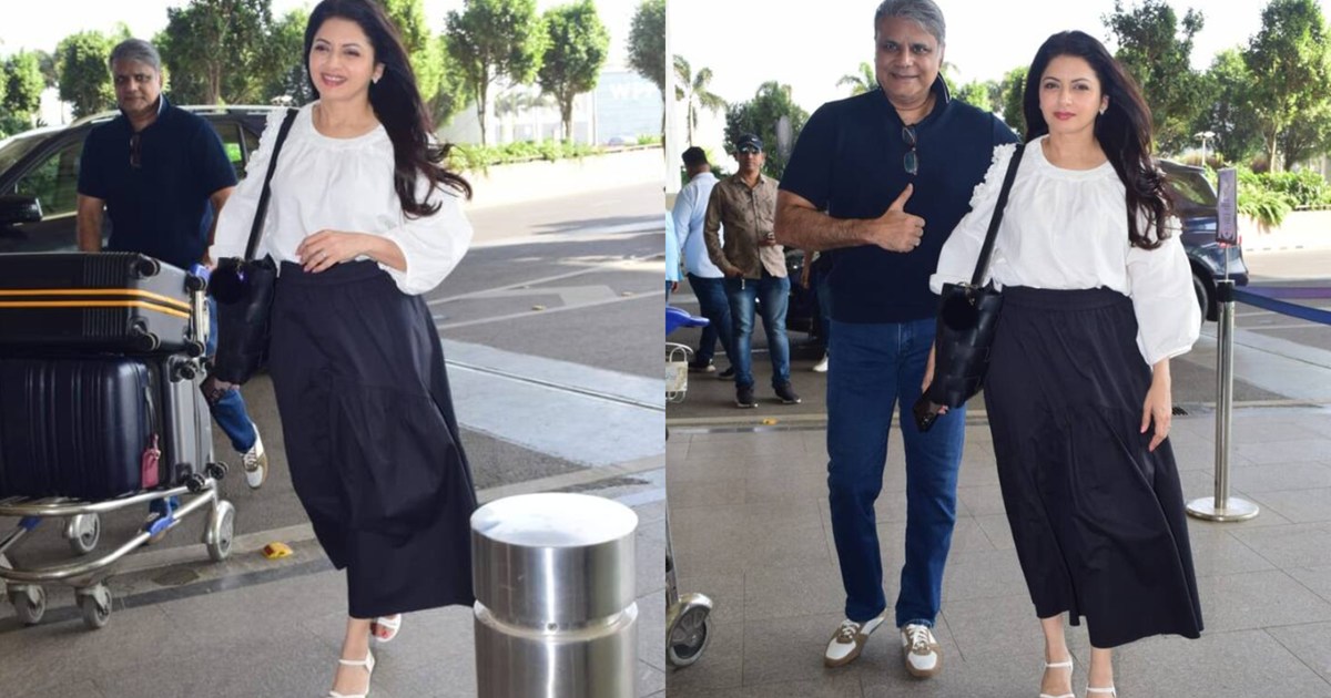 Bhagyashree's beauty won people's hearts again, spotted at t