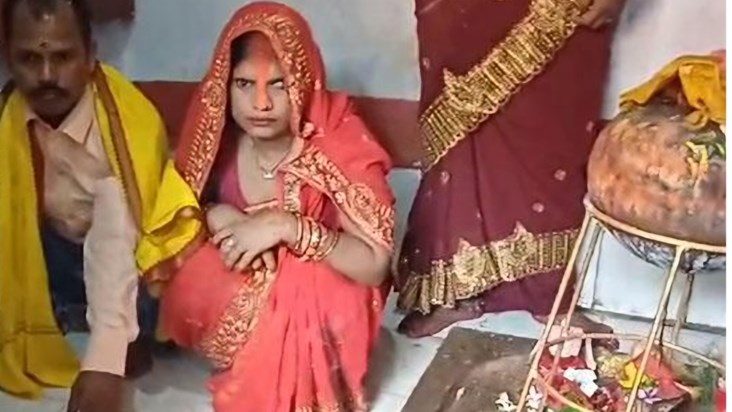 A love marriage in which the lover and the beloved as well a