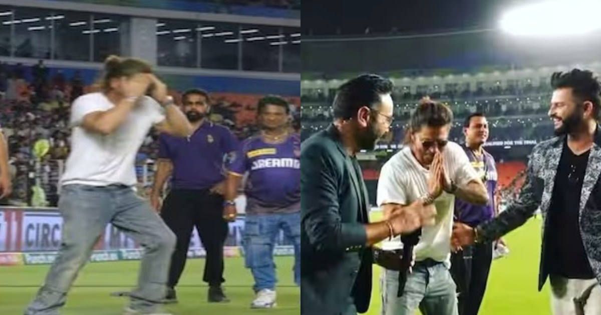 Bollywood's King Shahrukh Khan, who came to watch the qualif