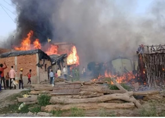 Devastation due to fire, entire settlement becomes deserted