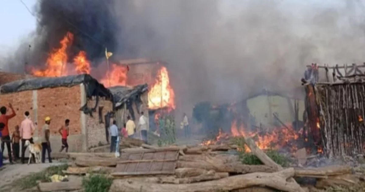 Devastation due to fire, entire settlement becomes deserted