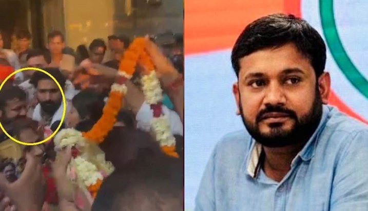 Kanhaiya Kumar was slapped on the pretext of garlanding him Kanhaiya Kumar was slapped on the pretext of garlanding him