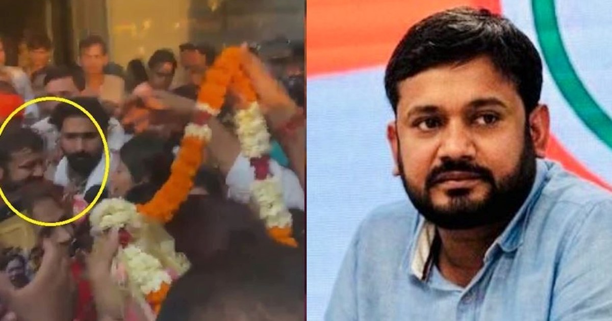 Kanhaiya Kumar was slapped on the pretext of garlanding him