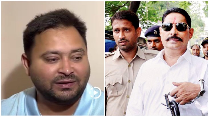 Tejashwi's taunt- RJD's criminal Anant Singh has become a sa Tejashwi's taunt- RJD's criminal Anant Singh has become a sa