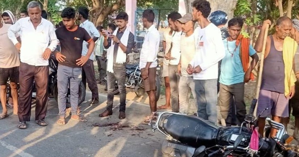 Three friends travelling on a bike were crushed by a deepar,