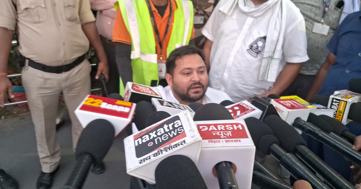 Amit sah par tejasvi ka byan