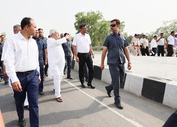 CM Nitish inspected several ongoing projects in Patna and Na