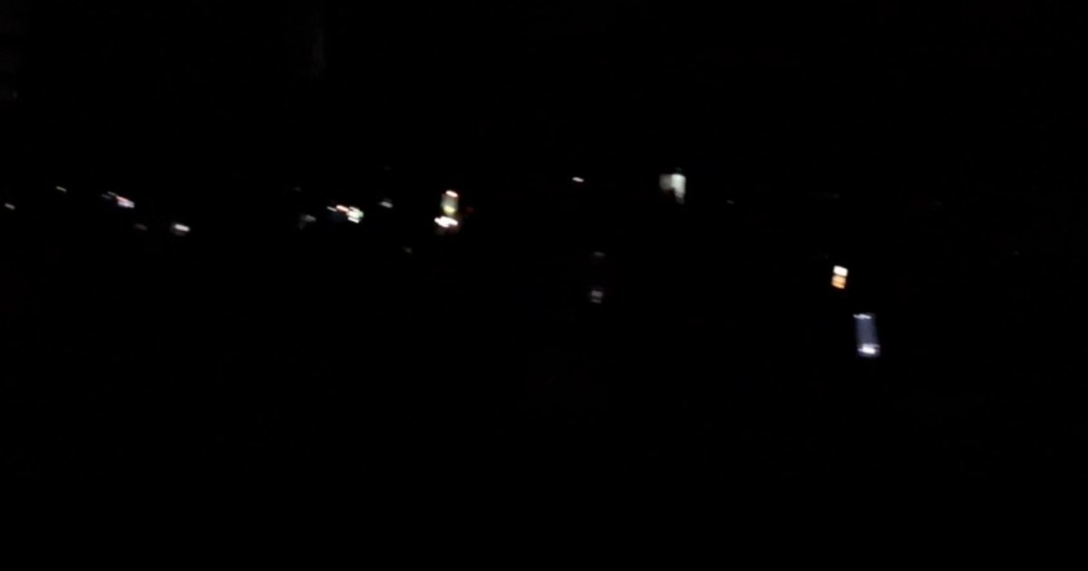 As soon as 7 o'clock there was a blackout in many areas incl