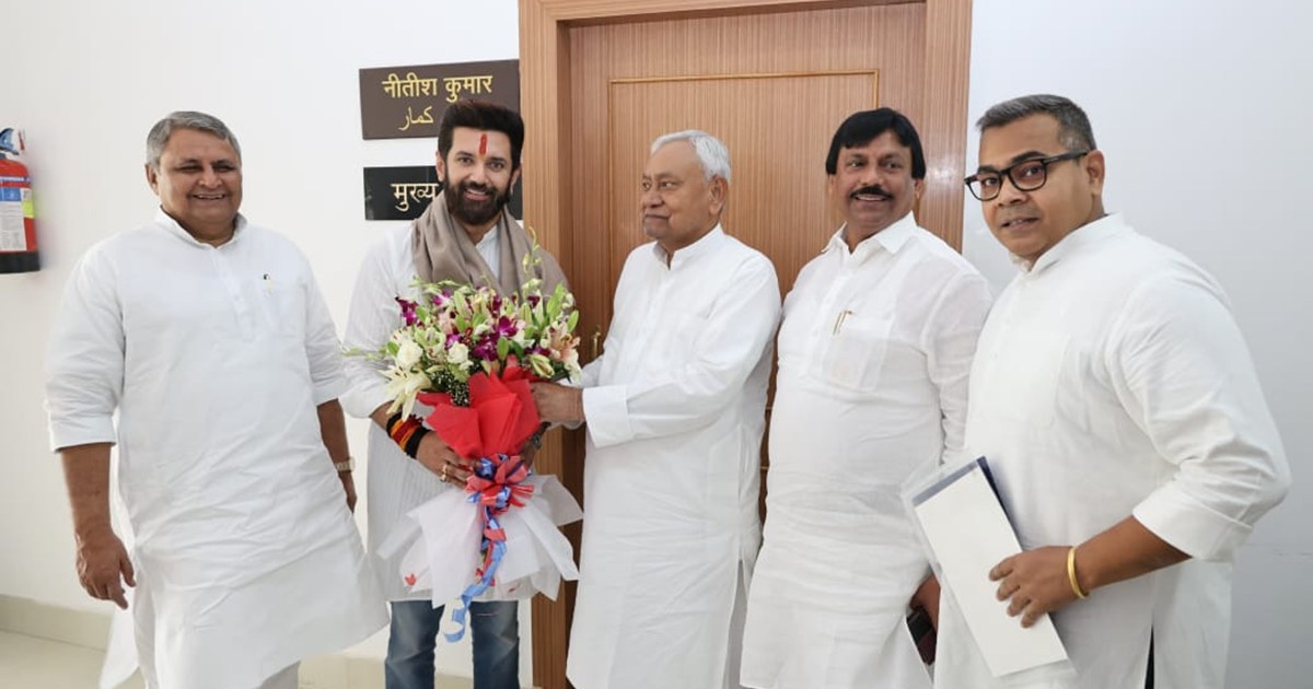 Amidst political discussions, Chirag Paswan met CM Nitish, k
