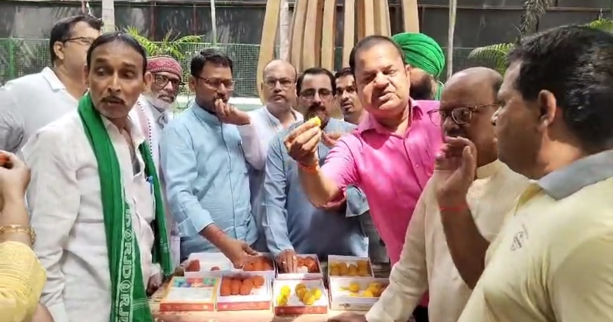Sweets distributed in RJD office after Tejaswi Yadav was ble