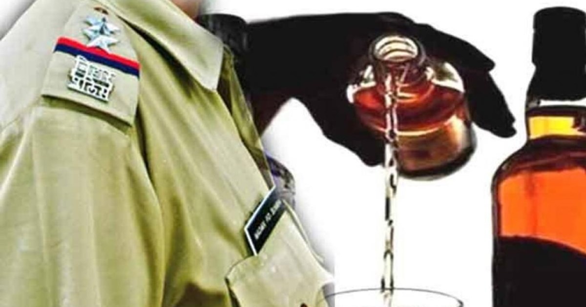 5 policemen including the inspector who was drinking alcohol