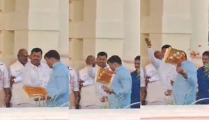 Laddus were thrown in the assembly, BJP leader threw the box of laddus from the hand of RJD MLA