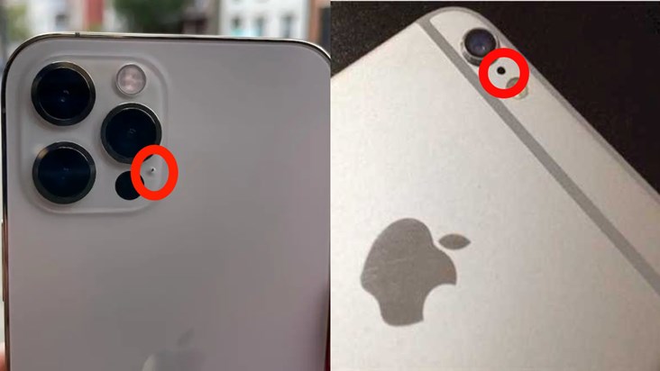 What is the function of the small hole near the camera in a 