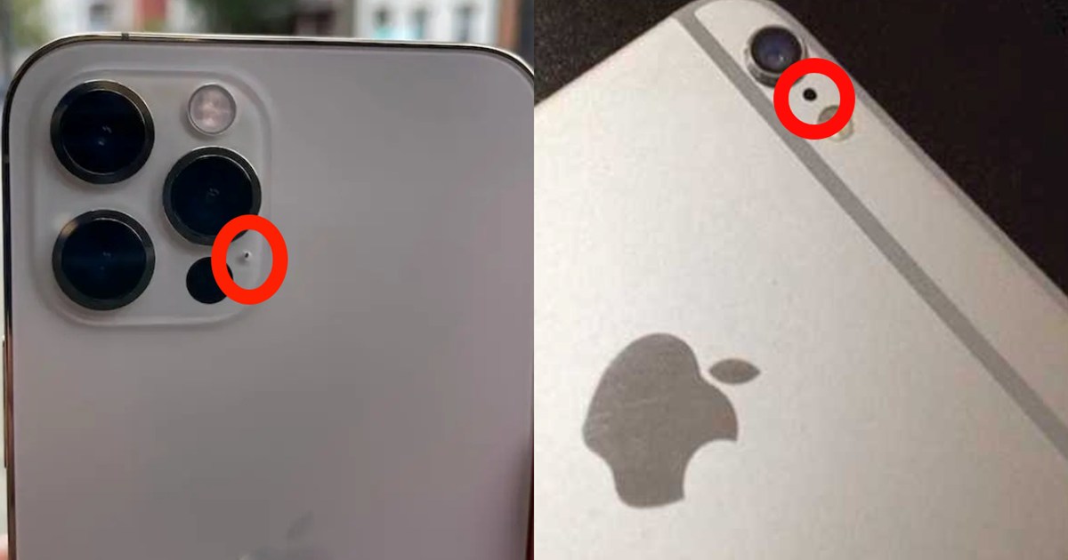 What is the function of the small hole near the camera in a 