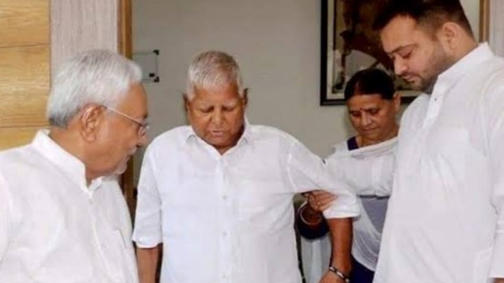 CM Nitish's closed-door meeting with Lalu-Tejashwi, politica