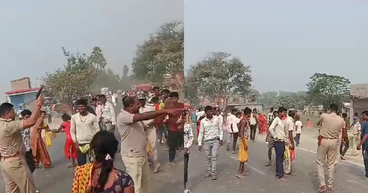 The inspector first fired in the air, then pointed the pisto