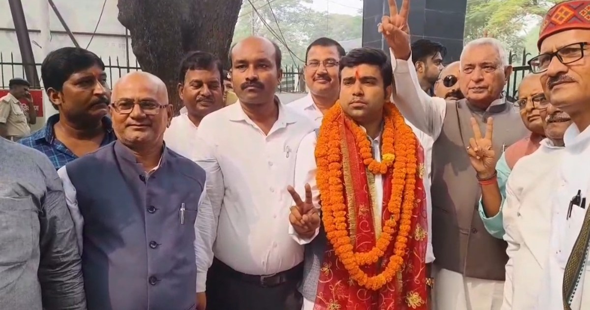 JDU spokesperson Abhishek Jha filed nomination for the Legis